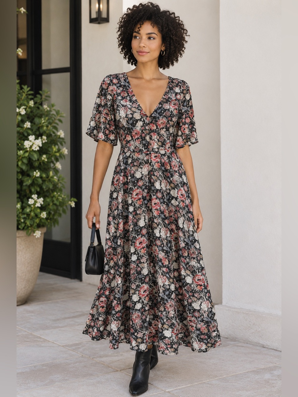 Zara trf collection midi dress
